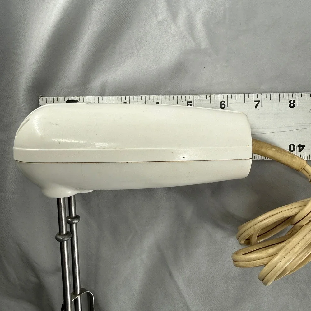 Vintage Osterett Model 400 Hand Mixer White Mid Century Modern Made in USA 55W